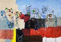 Downtown New York by George Condo contemporary artwork painting, drawing