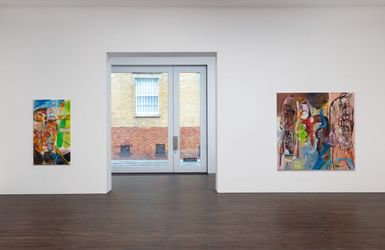 Exhibition view: Albert Oehlen, New Paintings, Gagosian, London (21 March–11 May 2024). Courtesy Gagosian. Photo: Lucy Dawkins.