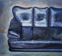 Black Sofa by Liu Weijian contemporary artwork painting