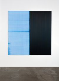 Untitled Lamp Black/Delft Blue by Callum Innes contemporary artwork painting, works on paper