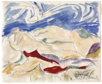 Dunes at Ostend by Erich Heckel contemporary artwork painting, works on paper, drawing