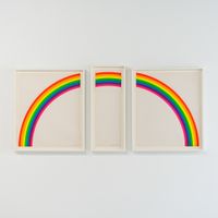 Rainbow Triptych by Billy Apple contemporary artwork works on paper