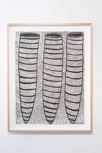 3 Fishtraps by Kieren Karritpul contemporary artwork painting, works on paper, drawing