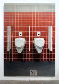 Toilets, Schonefeld Airport, Arrivals, Terminal C by Luca Grimaldi contemporary artwork painting