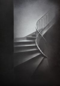 Untitled (Stairs in Twilight) by Simon Schubert contemporary artwork painting, works on paper, drawing