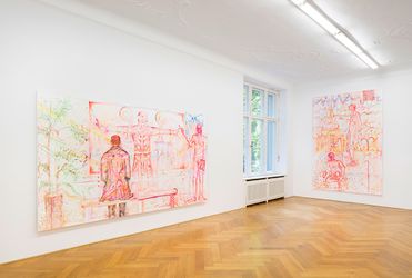 Exhibition view: Jutta Koether, Zodiac Nudes, Galerie Buchholz, Berlin (16 September–22 October 2016). Courtesy Galerie Buchholz.