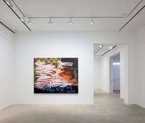 Exhibition view: Oscar Murillo, the build-up of content and information, David Zwirner, Hong Kong (19 September–3 November 2018). Courtesy David Zwirner. 