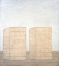 Two Tower Blocks by Adrian Morris contemporary artwork painting