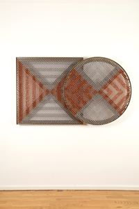 Sonic Rotating Binovular Geometric Twins – Copper and Silver #6 by Haegue Yang contemporary artwork sculpture, mixed media