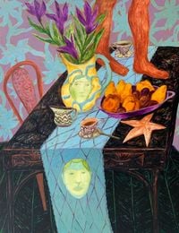 The Lilies and the Star by Rusudan Khizanishvili contemporary artwork painting