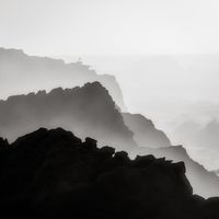 Figure and Coastal Mist, Oregon by Jeffrey Conley contemporary artwork photography