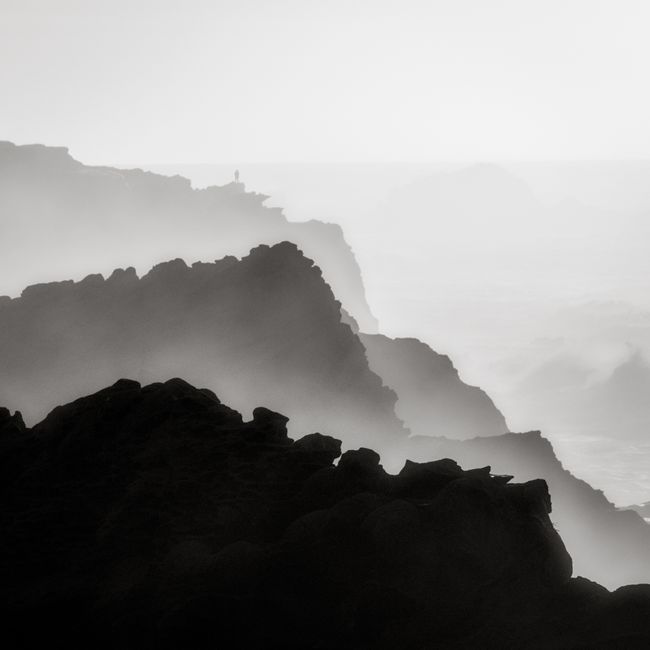 Figure and Coastal Mist, Oregon by Jeffrey Conley contemporary artwork
