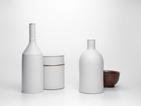Bottle, Tea Caddy, Bottle, Bowl by Kirsten Coelho contemporary artwork mixed media