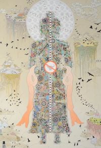 Wisdom of Sustainability by Gonkar Gyatso contemporary artwork painting, mixed media