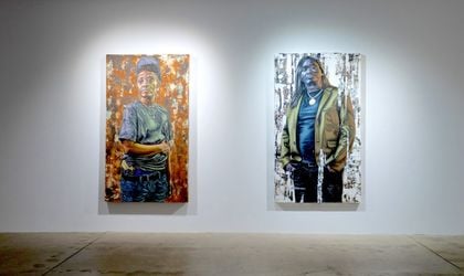 Exhibition view: Alfred Conteh, It Is What It Is, Kavi Gupta, Washington (19 Nov 2022 – 4 March 2023).  Courtesy Kavi Gupta.