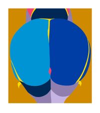 Part of the Lunar Portfolio (Blue Moon) by Helen Beard contemporary artwork print