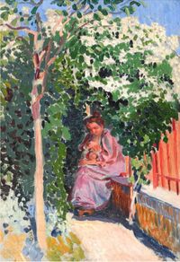 Maternité sur la terrasse by Maurice Denis contemporary artwork painting