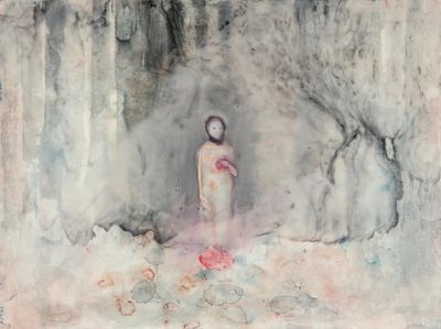 Penny Siopis, Note 4 (2013). Glue and ink on paper. 24 x 32 cm. Collection of Catherina and Michael Roets.
