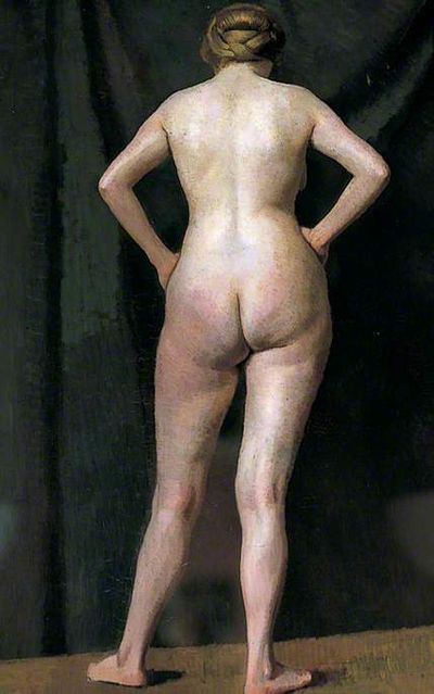 Dora Carrington, Female Figure Standing (1913). Oil on canvas.