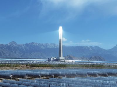 Qinghai_Molten Salt Tower Solar Thermal Power Plant, China.