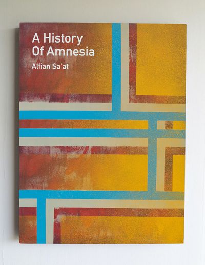 Heman Chong, A History of Amnesia / Alfian Sa'at (2014). Acrylic on canvas. 61 x 46 x 3.8 cm. © Heman Chong.