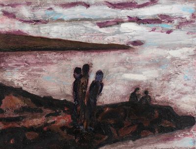 Anton Munar, La luz de aquellos días / The light of those days (2020–2023). Oil and ink on wood. 30 x 40 cm.