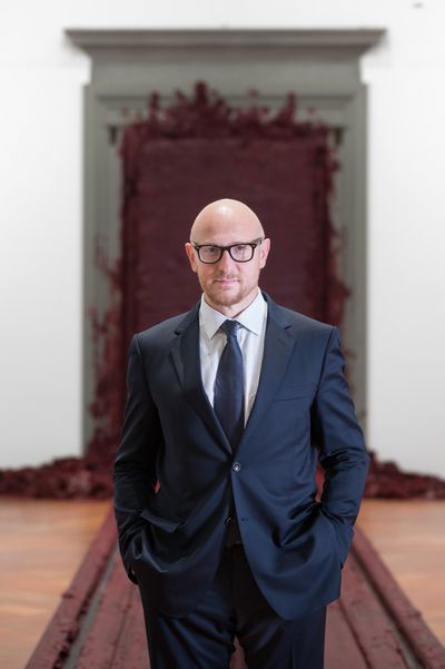 Arturo Galansino at Anish Kapoor, Untrue Unreal, Fondazione Palazzo Strozzi, Florence (7 October 2023–4 February 2024).