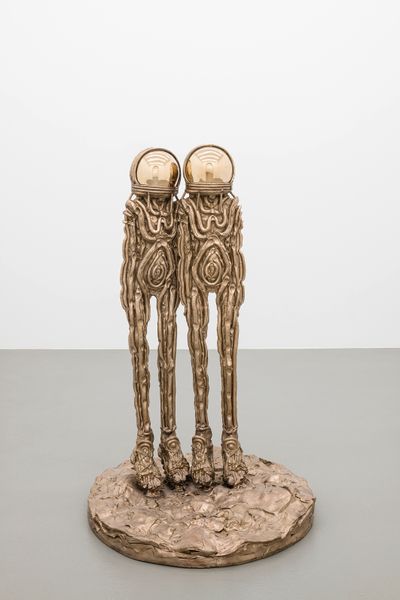 Jean-Marie Appriou, The Poet and the Sculptor (mitosis) (2023). Waxed bronze. 164 x 100 x 100 cm.