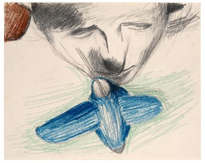 Lee Lozano, Untitled (1962–1963). Graphite and crayon on paper. © The Estate of Lee Lozano.