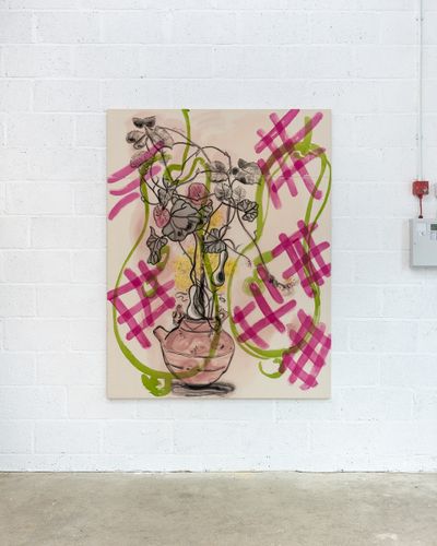 Milly Thompson, Temple Creation (2020). Exhibition view: 4 New Paintings, Freehouse, London (15 October 2020–ongoing).
