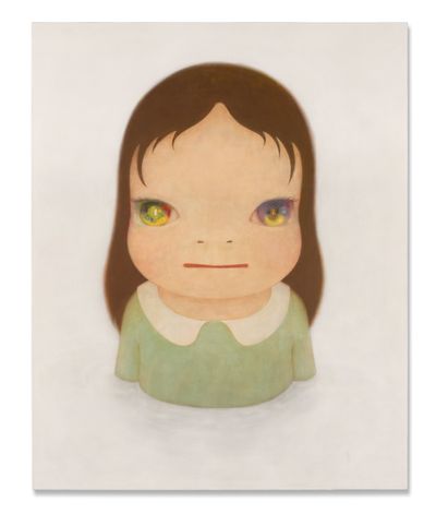Yoshitomo Nara, Cosmic Eyes (in the Milky Lake) (2005). Acrylic and glitter on canvas. 162 x 130.2 cm.