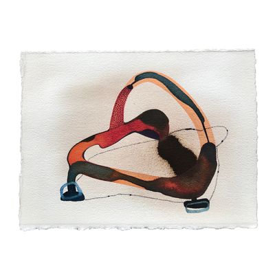 Manisha Parekh, Crawling 5 (2020). Watercolour on paper. 27.9 x 38.1 cm.