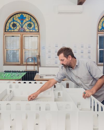 Ugo Rondinone, studio view.