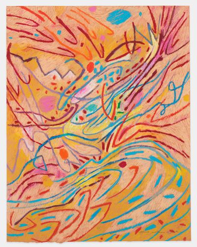 Mildred Thompson, Hysteresis IX (1991). Pastel on paper, 85 x 66 cm. Framed: 95.3 x 76.2 x 5.1 cm. © Estate of Mildred Thompson.