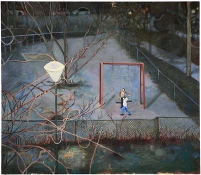 Sarah Buckner, Let the right one in (2019). Oil on canvas. 146 x 160 cm.