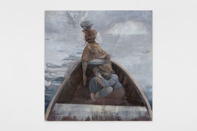 Sarah Buckner, Enamoured Lady (2021). Oil on canvas. 160 x 155 cm.