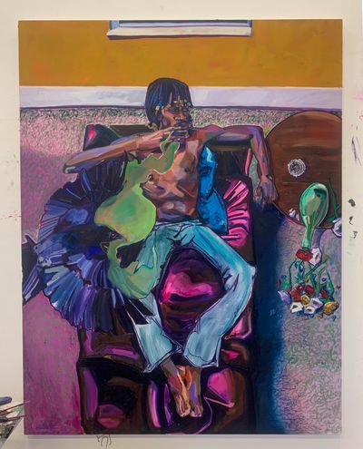 Shaqúelle Whyte, Wish you would (2021). 220 x 170 cm.