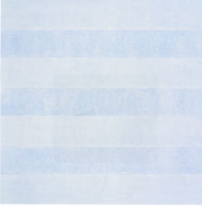 Agnes Martin, Untitled (2004). Acrylic and graphite on canvas. 152.4 x 152.4 cm.
