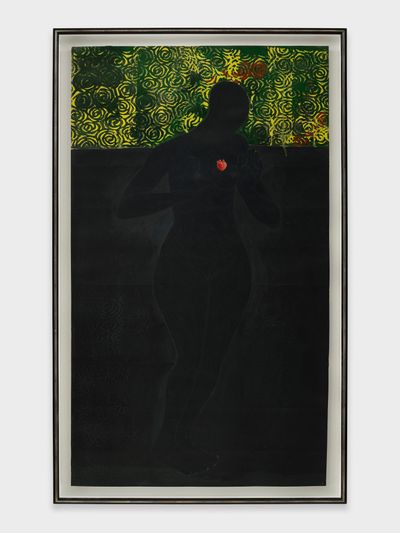 Kerry James Marshall, La Venus Negra (1984). Acrylic on paper, 152.4 x 101.6 cm. Framed: 164.1 x 100.3 x 7.3 cm.
