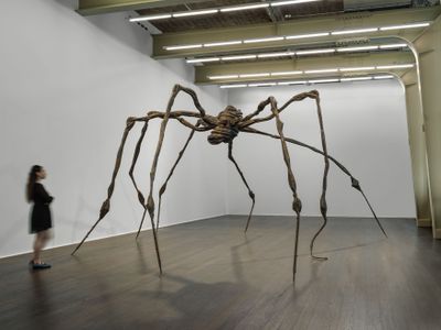 Louise Bourgeois, Spider (1996). Steel. 326.4 x 757 x 706 cm. © The Easton Foundation, VAGA at ARS, NY. Photo: Stefan Altenburger Photography Zürich.