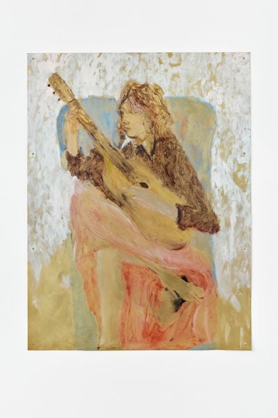Willa Wasserman, Istomina (2022). Oil on brass. 121.9 x 91.4 cm.