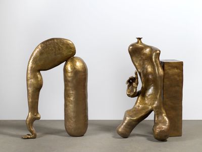 Jesse Wine, Persil (2022). Bronze. Torso: 101.6 x 61 x 50.8 cm. Leg: 100.3 x 71.1 x 25.4 cm.