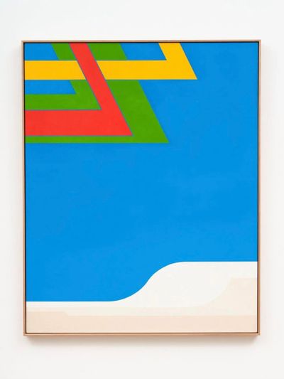 Ian Scott, Cobalt Channel (1984). Acrylic on canvas. 127 x 101.5 cm.