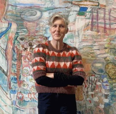 Lorna Robertson in her studio, Glasgow, 2020.