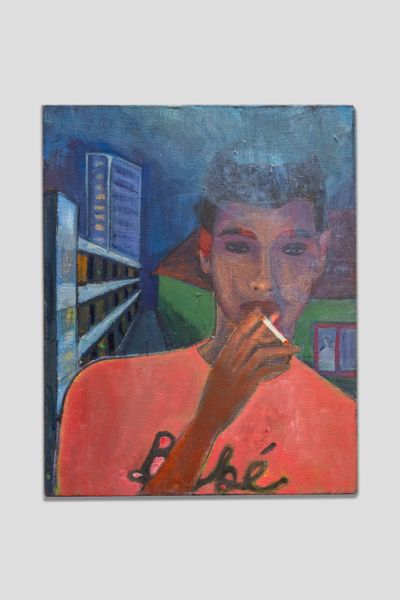 Simone Kennedy Doig, Cigarette Boy (2024). Oil on linen. 50 x 40 cm.