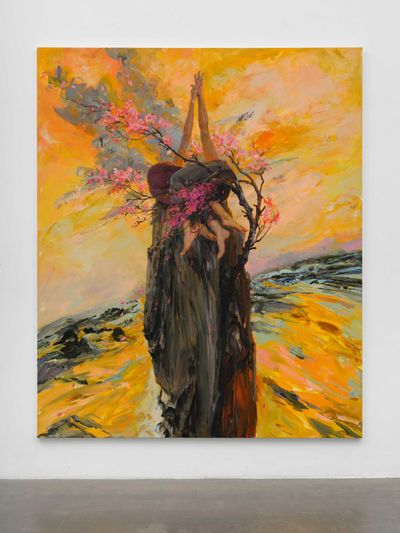 Yu Hong, Island of Love (2023). Acrylic on canvas. 300 x 250 x 4.5 cm.