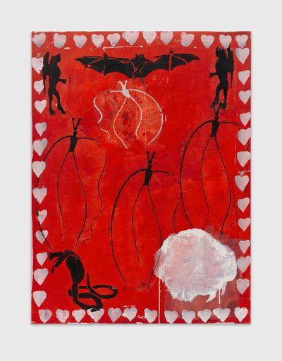 Josh Smith, Red Dawn (2024). Oil on linen. 122 x 91.5 cm.