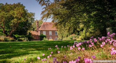 Rear of Farleys House, Muddles Green, Sussex, England.