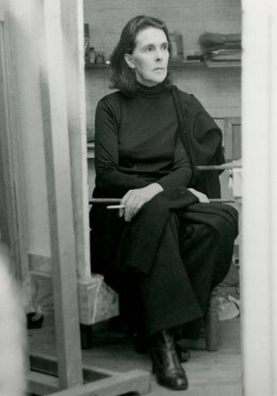 Kati Horna, Portrait of Leonora Carrington in her studio (1956).