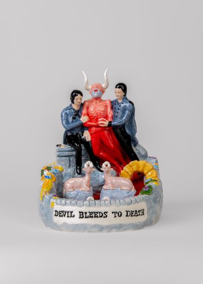 Nick Cave, Devil Bleeds to Death (2020-24). Glazed ceramic. 28 x 23 x 20 cm.